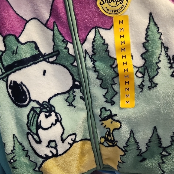 Peanuts Snoopy Kids Hoodie - Purple and Green - Picture 3 of 4